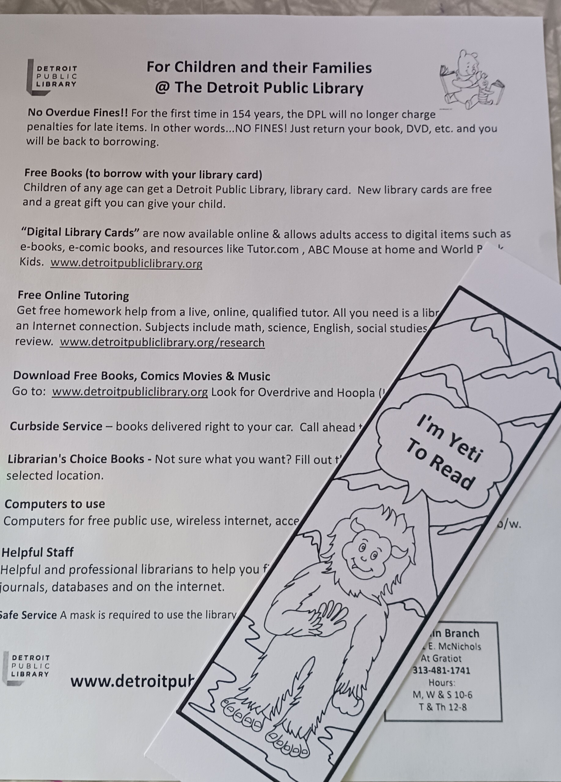 library flyer